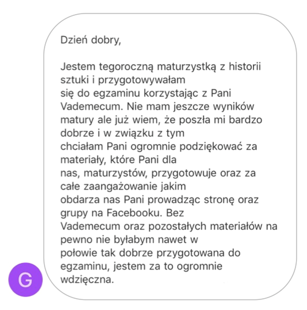 Opinia maturzystki o Vademecum