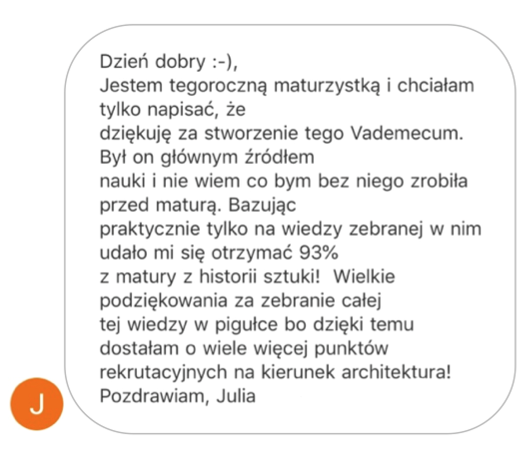 Opinia maturzystki o Vademecum