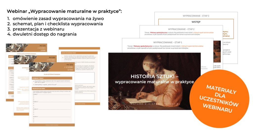 Webinar Historia sztuki - wypracowanie matura 2025 2026