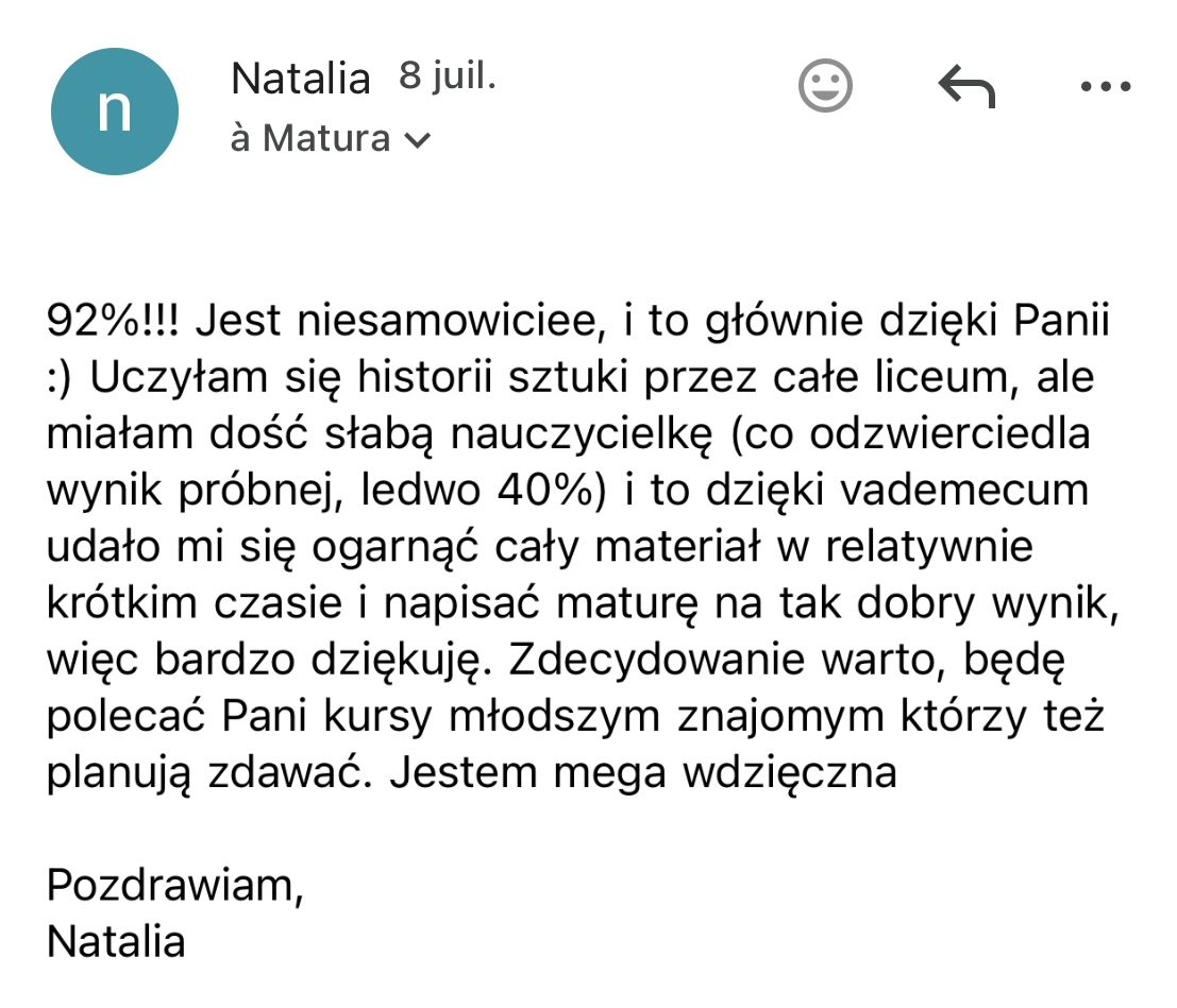Opinia o Vademecum — matura 2026, wynik 92%